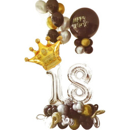 BALONY ZESTAW NA OSIEMNASTKĘ 18 URODZINY 56SZT
