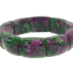 Rubin Zoisyt Niezwykła Bransoletka Naturalna Certyfikat