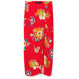 Plisowana spódnica średniej długości