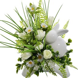 STROIK WIELKANOCNY Z CERAMICZNYM ZAJĄCEM