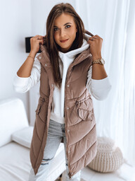 Kamizelka damska pikowana GAMIS różowa Dstreet TY3292-XL