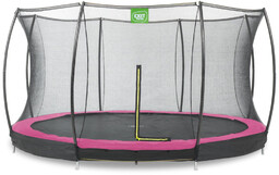 Trampolina naziemna Silhouette ø366cm z siatką zabezpieczającą różowa