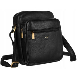 Torba skórzana listonoszka męska na ramię modna miejska