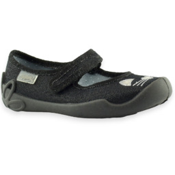 Balerinki /kapcie ze srebrną nitką na rzep 114X450