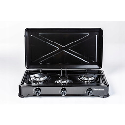 Kuchenka turystyczna nastawna 3-palnikowa Ravanson K-03TB czarna