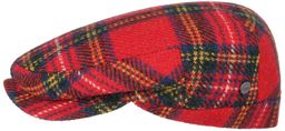 Finzi Harris Tweed Flat Cap by Lierys, czerwony