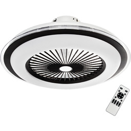 Lampa sufitowa z wentylatorem z pilotem ZEPHYR BLACK