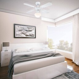 Westinghouse Portland Ambiance wentylator biały, biały / opal,