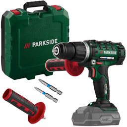 Akumulatorowa wiertarko-wkrętarka udarowa Parkside Psbsa 20-Li 20V +Walizka