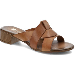 Armodo Brązowe Klapki Wygodne Obuwie Damskie