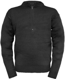Mil-Tec Sweter Wojskowy Szwajcarski Czarny - M