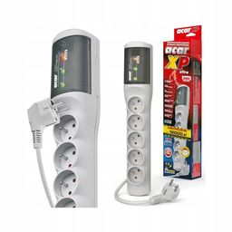 Listwa Zasilająca 5 Gniazd Przeciwprzepięciowy Bezpiecznik Filtr 10A