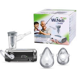 FLAEM Wi.Neb GO Przenośny inhalator pneumatyczno-tłokowy z akumulatorem,