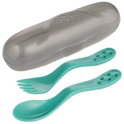 CANPOL BABIES Zestaw sztućców 74/019 Turkusowy (3 elementy)