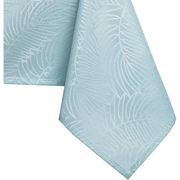 AmeliaHome Obrus plamoodporny wzór roślinny 150x300 cm błękitny