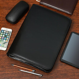 Aktówka teczka skórzana czarna męska Beltimore biwuar A4