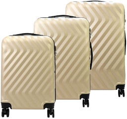 Pierre Cardin zestaw podróżny trzech walizek twarde ABS