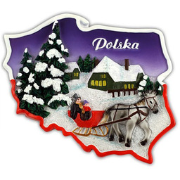 Magnes kontur Polska zima