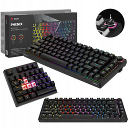 Klawiatura mechaniczna bezprzewodowa Savio Phenix Gateron Red Pro