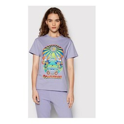 Converse T-Shirt Nature Party Graphic 10024245-A04 Fioletowy Standard