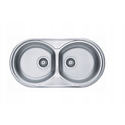 Zlewozmywak stalowy dwukomorowy wpuszczany Form 50 dwie komory