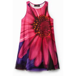 Desigual Sukienka w fioletowe stokrotki