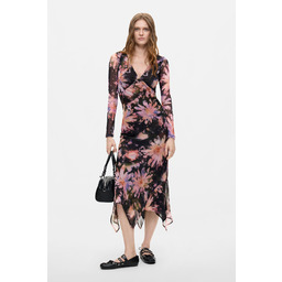 Desigual Sukienka z długim rękawem midi
