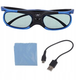 Okulary 3D Dlp Usb Akumulatorowe Aktywne Okulary