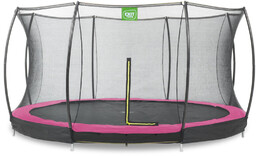 Trampolina naziemna Silhouette ø427cm z siatką zabezpieczającą różowa