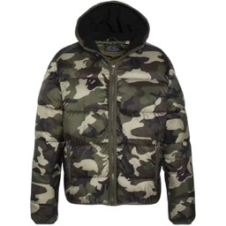 Kurtka męska Schott Eliot puchowa moro z kapturem-S