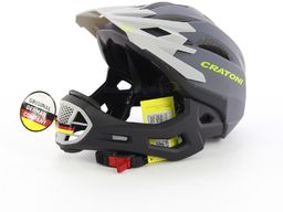 Kask freeride full face Cratoni C-MANIAC szaro-czarny odpinany