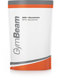 GymBeam MSM + Glukozamina 500 g limonka cytryna