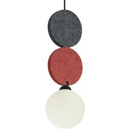 Italux Lampa wisząca z filcu Andrea PND-59779A-1S-MLTI czerwona