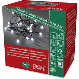 Konstsmide Bożonarodzeniowe lampki LED, zestaw okrągłych diod,
