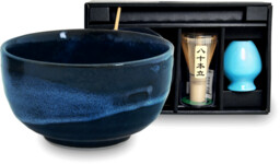 Zestaw do herbaty matcha Izayoi niebieski, 4 elementy