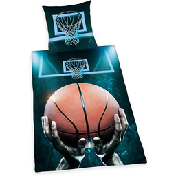 Herding Pościel do koszykówki, bawełna, niebieska, 200 x