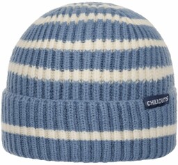 Czapka z Mankietem Twotone Stripes by Chillouts, niebiesko-biały,