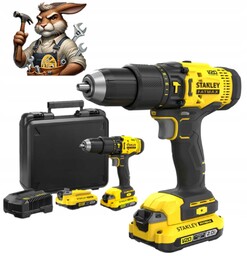 Stanley Fatmax Wiertarko-wkrętarka z udarem 18V 2x2,0Ah walizka