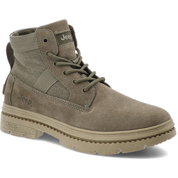 Jeep Zielone Trapery Wygodne Buty Męskie Military