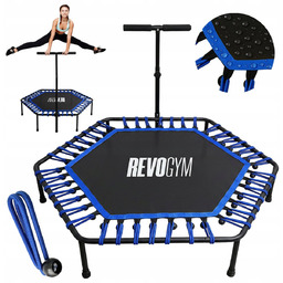TRAMPOLINA FITNESS Z UCHWYTEM REGULOWANA ANTYPOŚLIZGOWA DOMOWA 100KG
