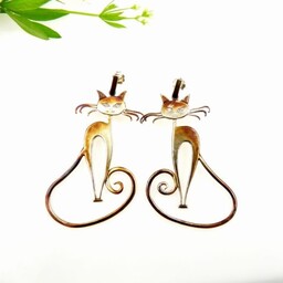 Maurycy brązowy - kolczyki srebrne