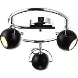 Lumes Czarna punktowa lampa sufitowa potrójna - S983