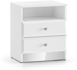 Szafka nocna z oświetleniem LED GLAMOUR 04 Biały