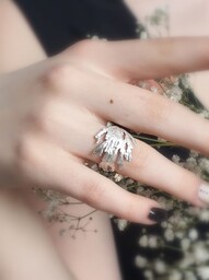 Tuja biała - pierścionek srebrny