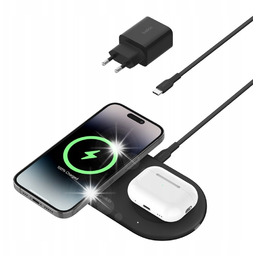 Ładowarka podwójna BoostCharge Pro Qi2 15W