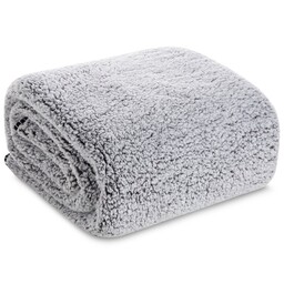 Eurofirany Koc narzuta na fotel 70x160 Koala stalowy