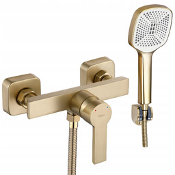 Bateria Argus złota matowa prysznicowa ścienna Rea