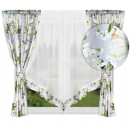 Firana Gotowa Woal 400x160 Firanka Kolorowa Zasłona