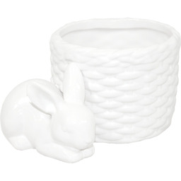 Osłonka figurka wielkanocna ceramiczna zajączek 8,5x16x11,5 100206