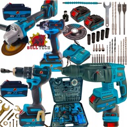 Zestaw Narzędzi Akumulatorowych 5AH 48V 4w1 Młot Szlifierka